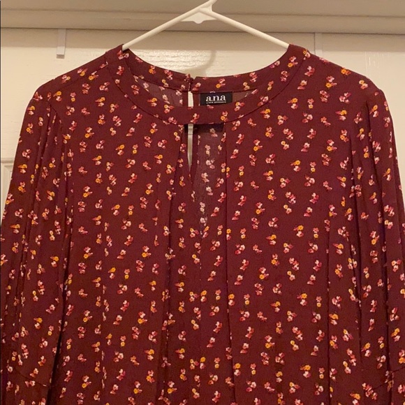 A.N.A Maroon Flower Dress - Picture 4 of 4